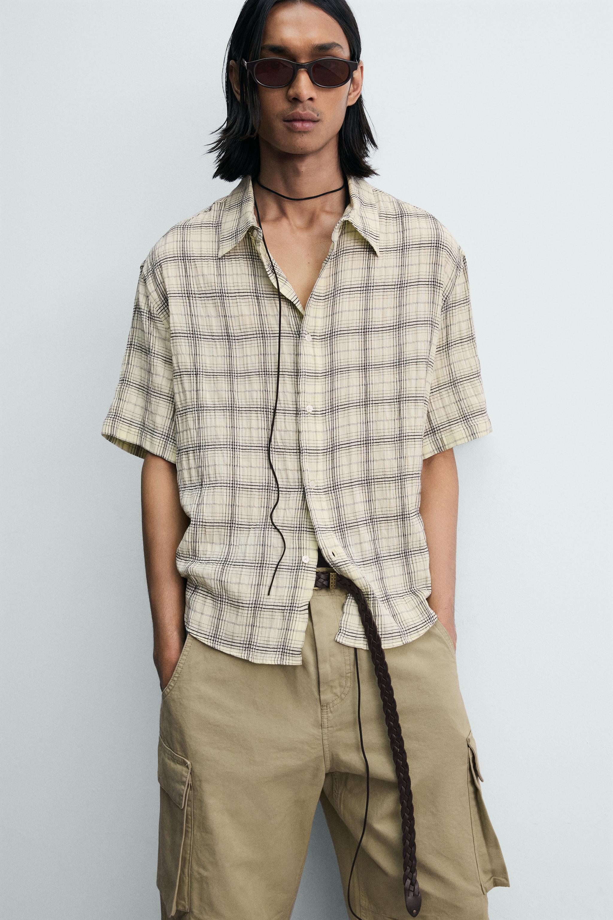 CHEMISE RELAXED FIT JACQUARD À CARREAUX